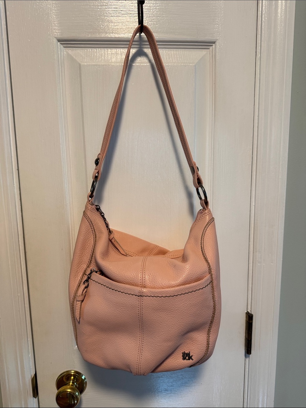 The Sak Blush Pink Leather Hobo Bag